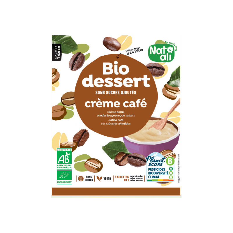 Biocrème café sachet de 45g 1/2l
