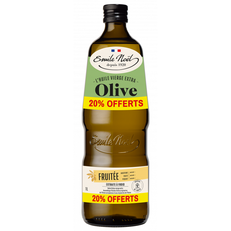 Huile d'olive fruitée 20% gratuit 1l