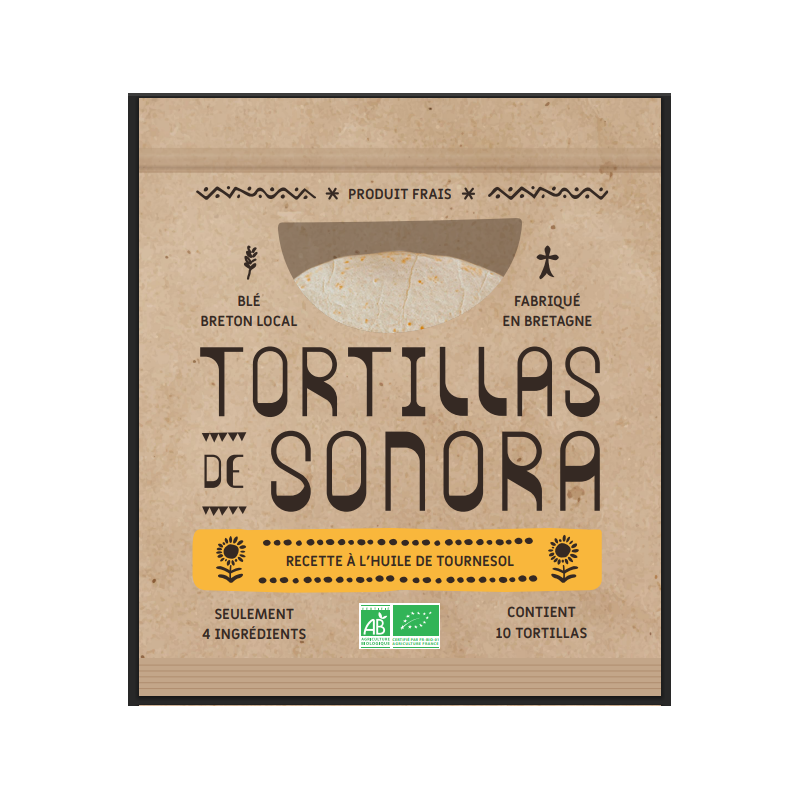 Tortilla de blé à l'huile de tournesol x10, 280g