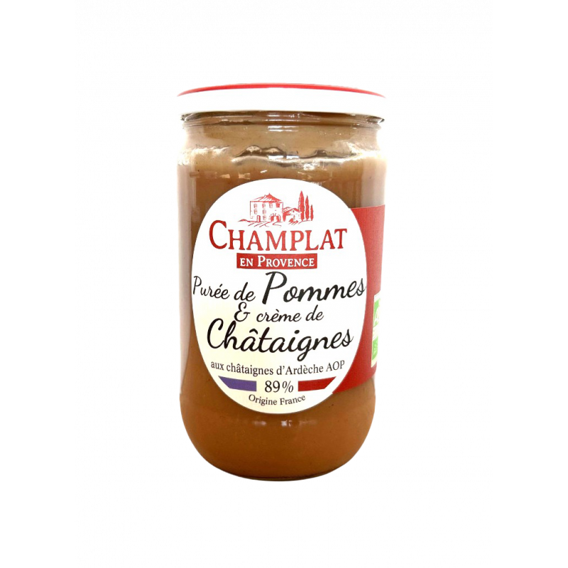 Purée de pommes et crème de châtaigne 630g