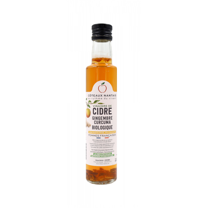 Vinaigre de cidre gingembre curcuma 25cl