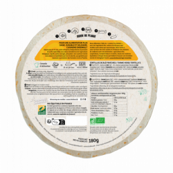 Tortilla fraiche de blé x4, diamètre 22cm, 180g