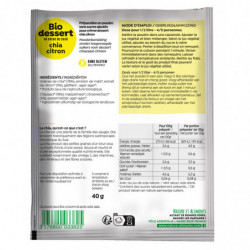 Préparation pour crème dessert chia citron sans sucre ajouté 40g