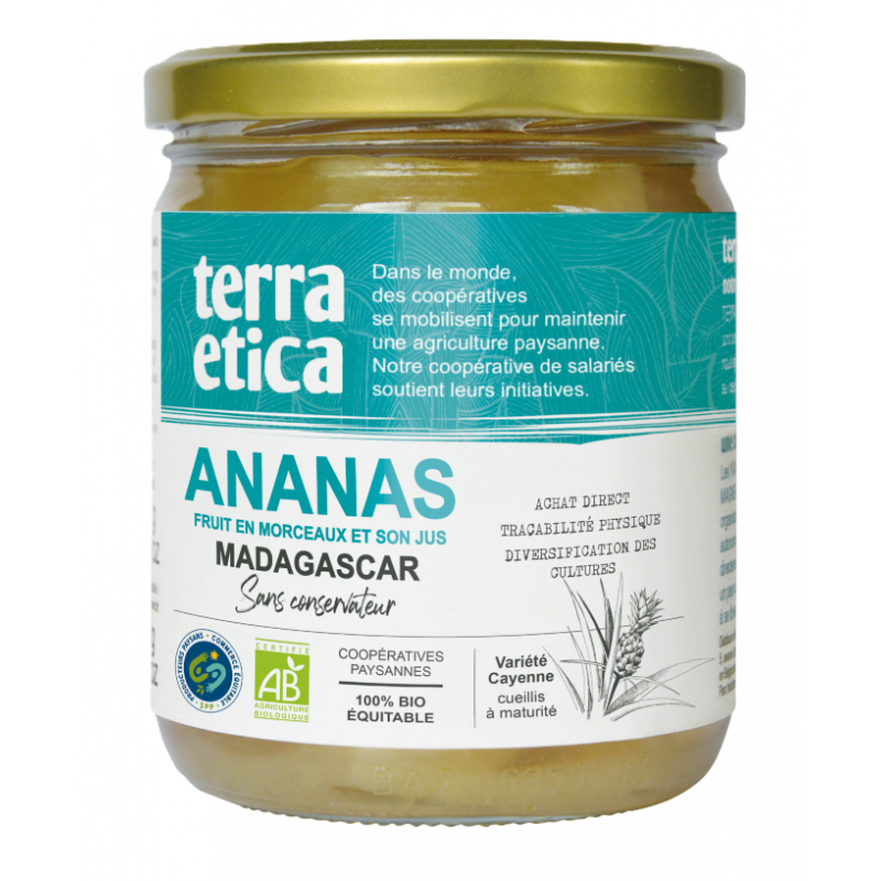 Ananas en morceaux et son jus de Madagascar, en bocal PNE 230g