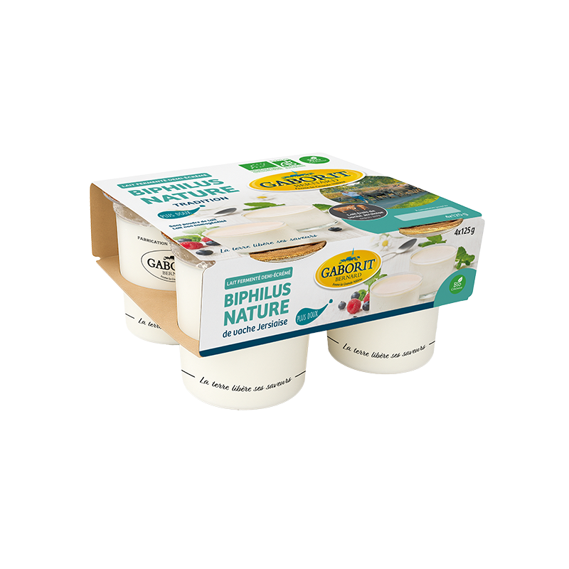 Biphilus au lait 1/2 écrémé 4x125g