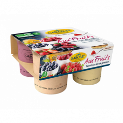 Aux fruits yaourt fraise,...