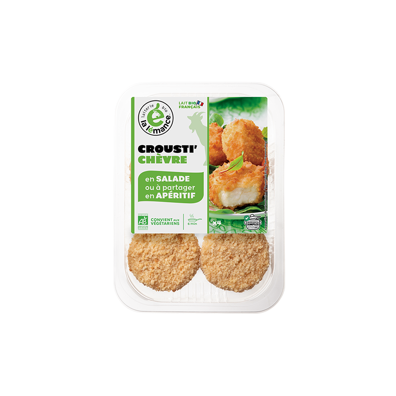 Crousti chèvre, fromage de chèvre pané préfrit 144g