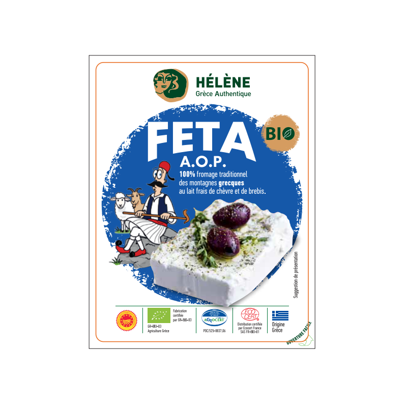 Féta AOP au lait de chèvre et de brebis des montagnes grecques 180g