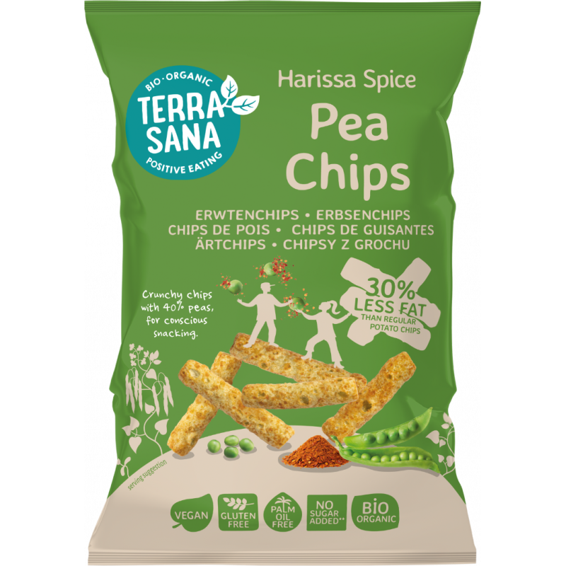 Chips de petit pois à la harissa 75g