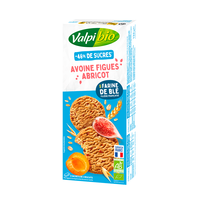 Biscuit muesli figue abricot à l'avoine réduit en sucres 132g