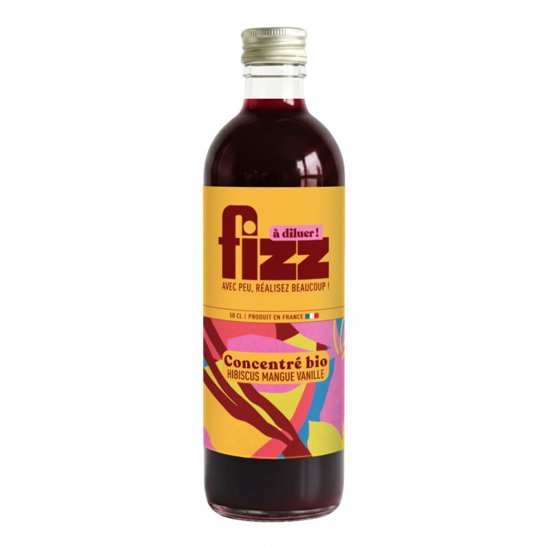 Fizz concentré à diluer hibiscus mangue vanille 50cl