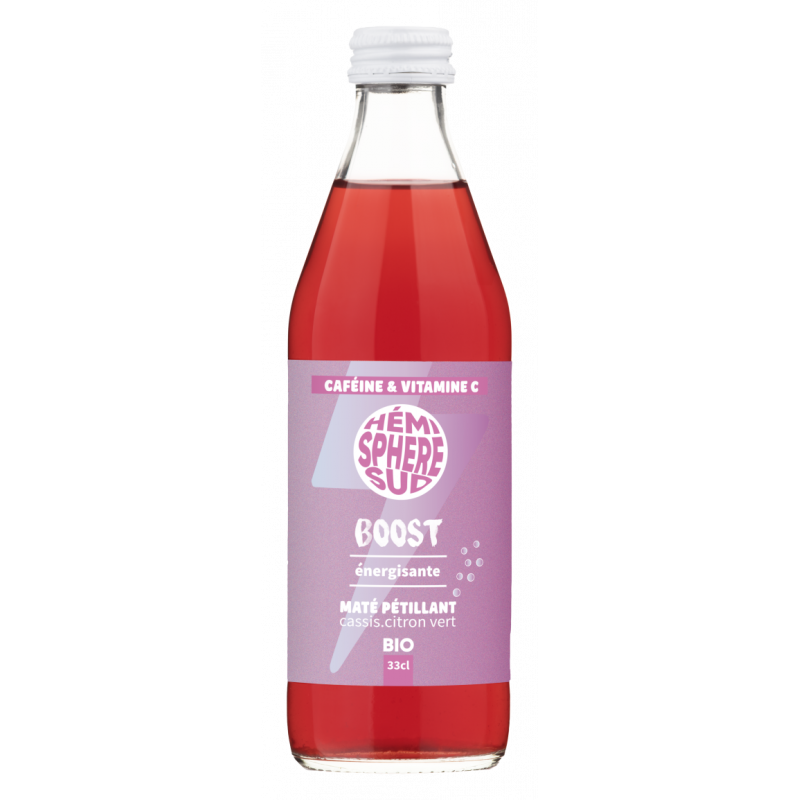 Boisson boost maté cassis citron vert 33cl