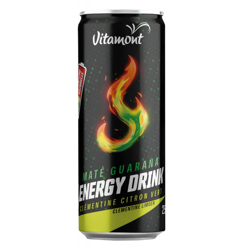 Energy drink clémentine citron vert en canette 25cl