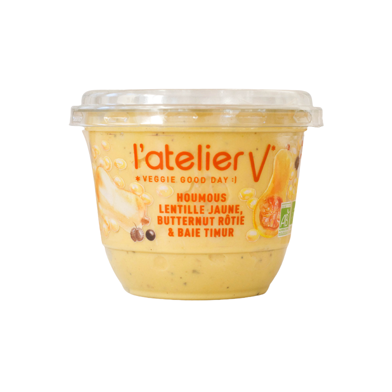 Houmous lentille jaune, butternut rôtie et baie Timur, produit saisonnier 150g