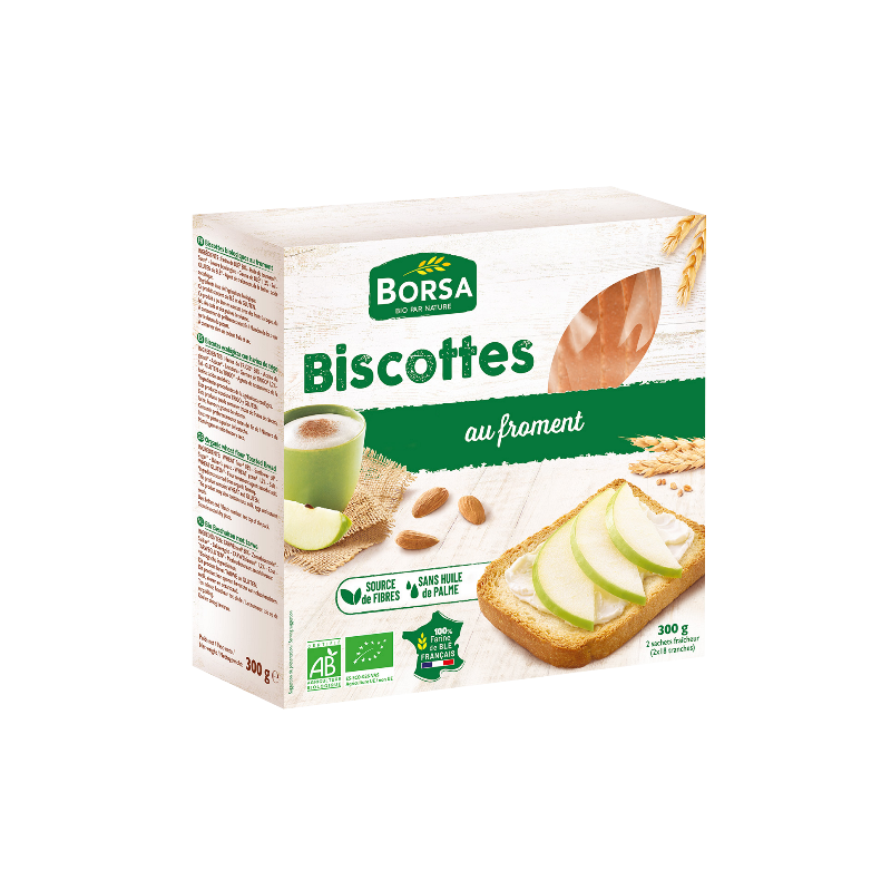 Biscotte au froment 300g (2 x 17 tranches)