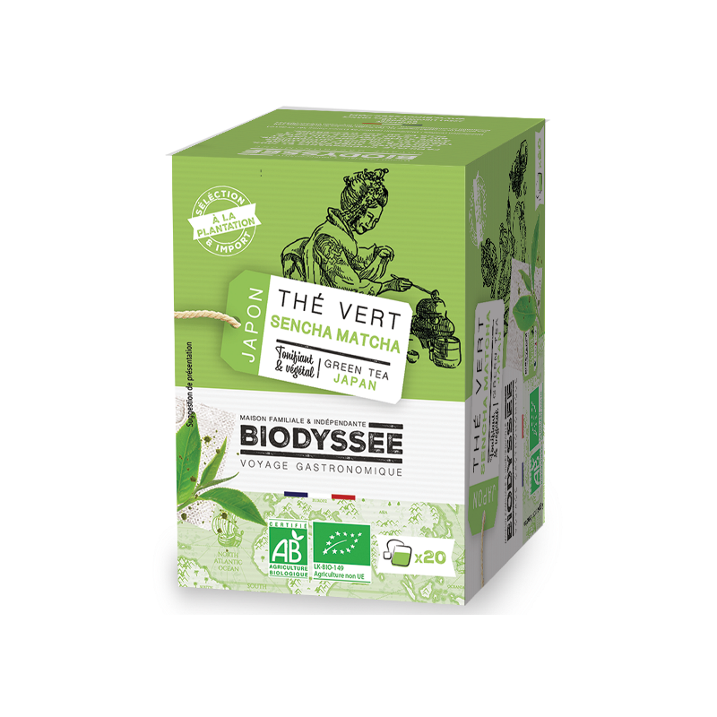 Thé vert Sencha Matcha du Japon x20, 36g