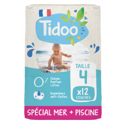 Tidoo Nature Swim & Play T4/M 8-15kg, paquet de 12 culottes