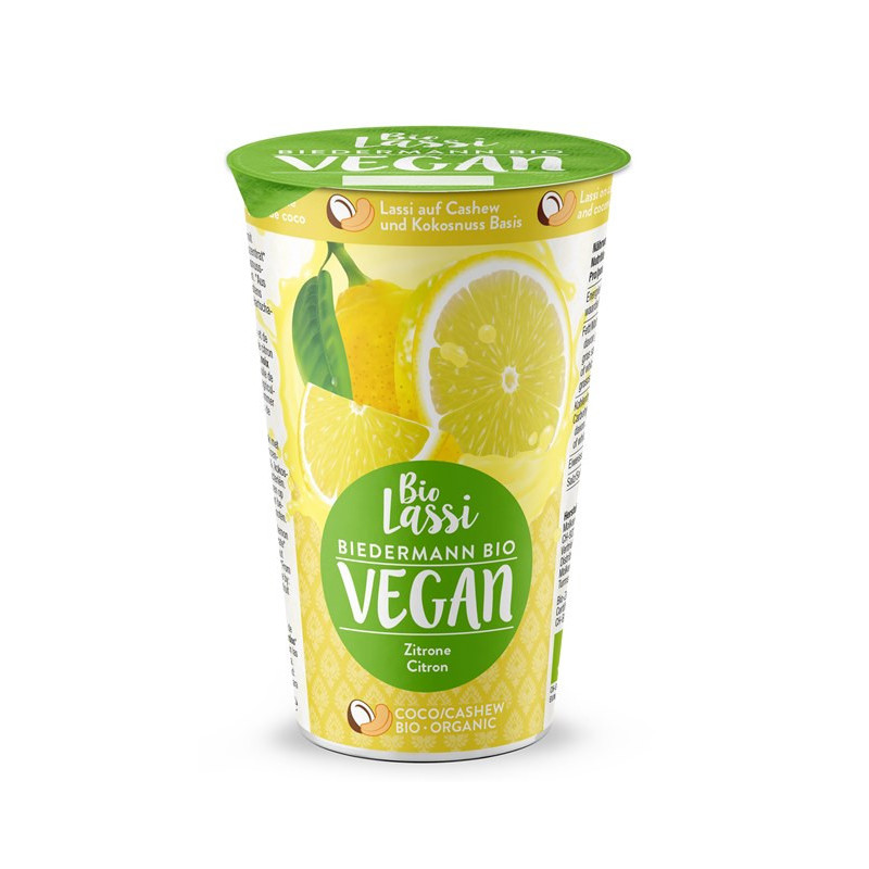 Yaourt à boire lassi citron, végan, cajou coco 230ml