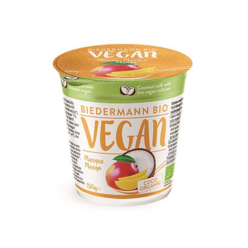 Dessert brassé coco mangue, végan 150g