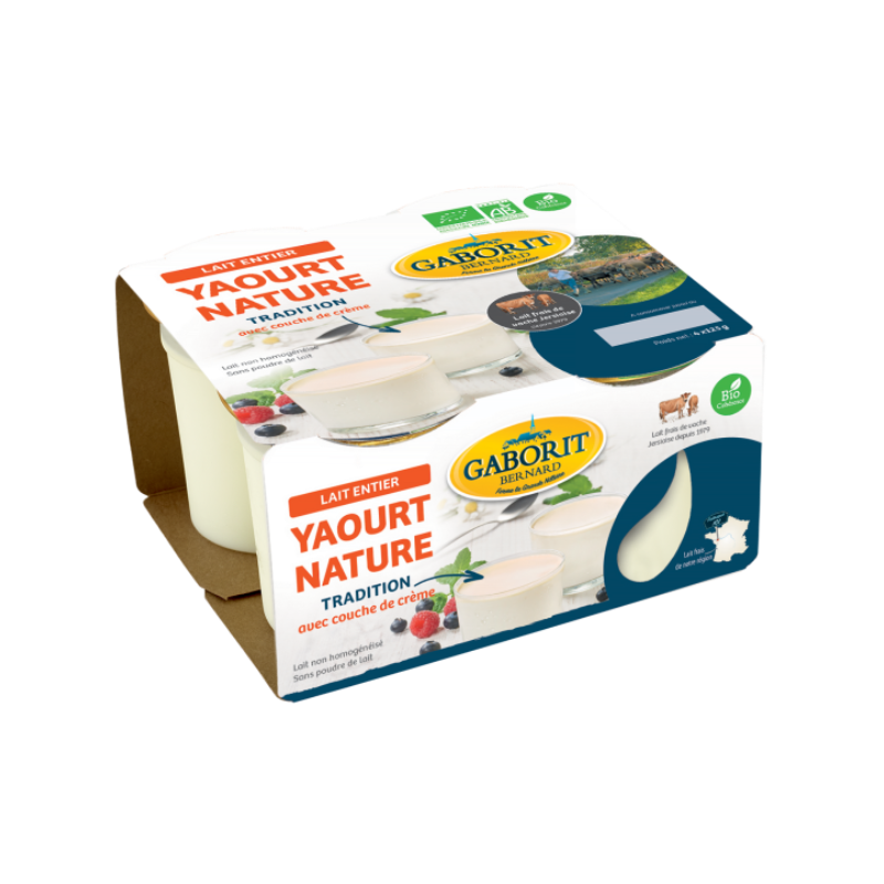 Yaourt nature au lait entier 4x125g