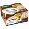 Choconeige, crème dessert au chocolat nappée crème chantilly 4x110g, dlc min 7 J