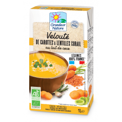 Velouté de carottes et lentilles corail au lait de coco 1l