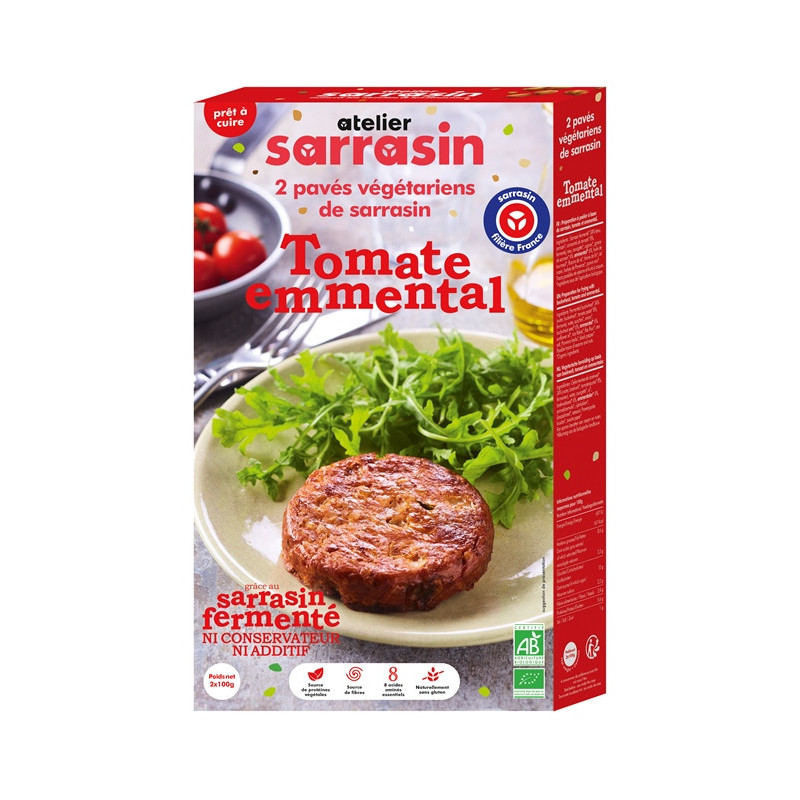 Pavé de sarrasin tomate emmental, x2, 200g