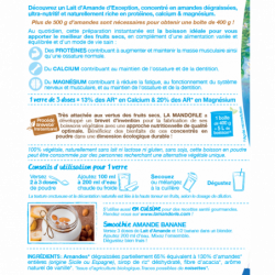Lait amande, boisson instantanée, végan 400g