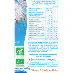 Lait amande, boisson instantanée, végan 400g