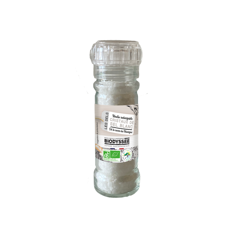 Cristaux de sel des Pyrenées en moulin 90g