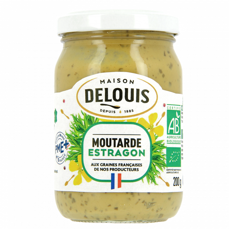 Moutarde à l'estragon aux graines françaises 200g