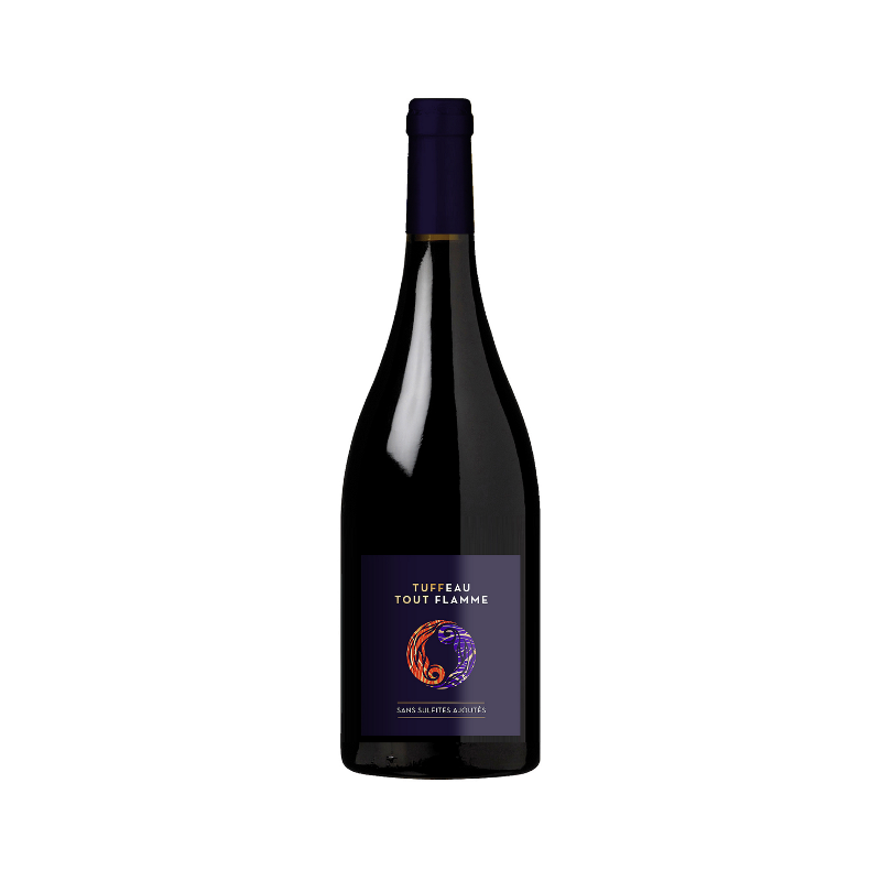 Vin rouge AOC Saumur-Champigny  Tuffeau Tout Flamme" Sans Sulfites Ajoutés 75cl"
