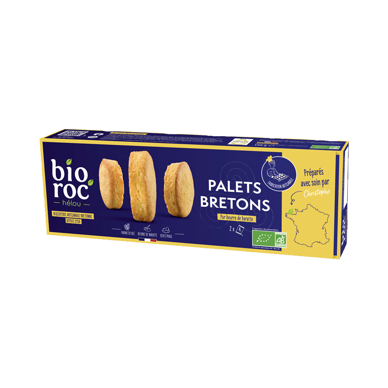 Palets bretons pur beurre de baratte, étui carton, 130g