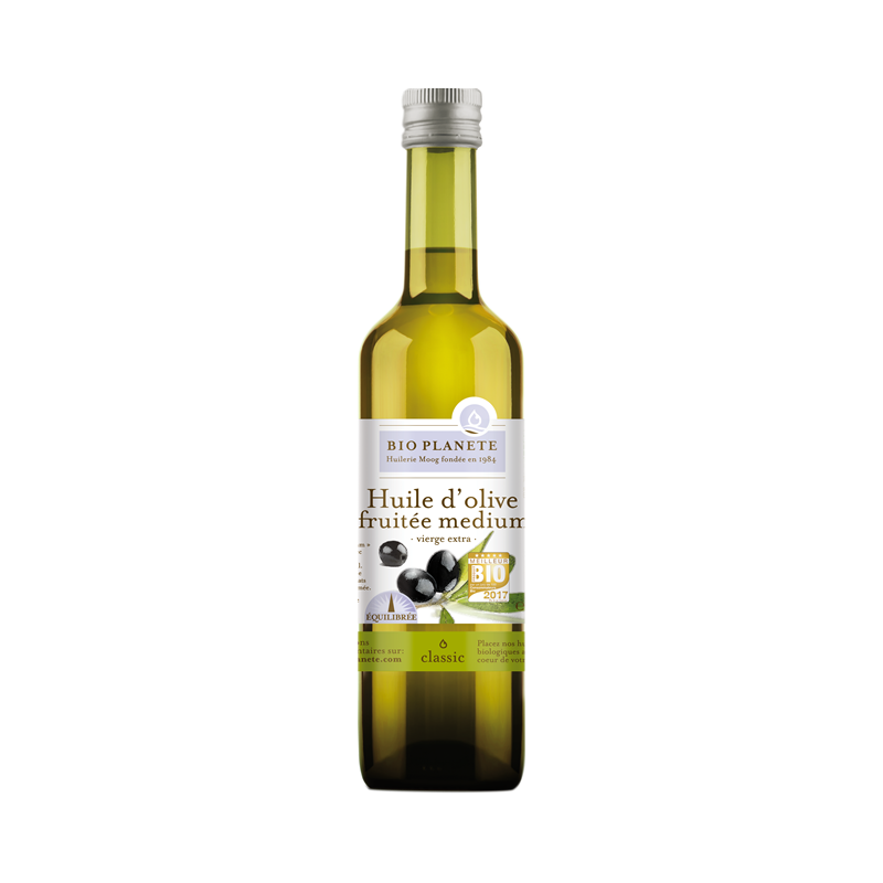 Huile olive vierge extra fruitée médium", origine Espagne ou Portugal 50cl"