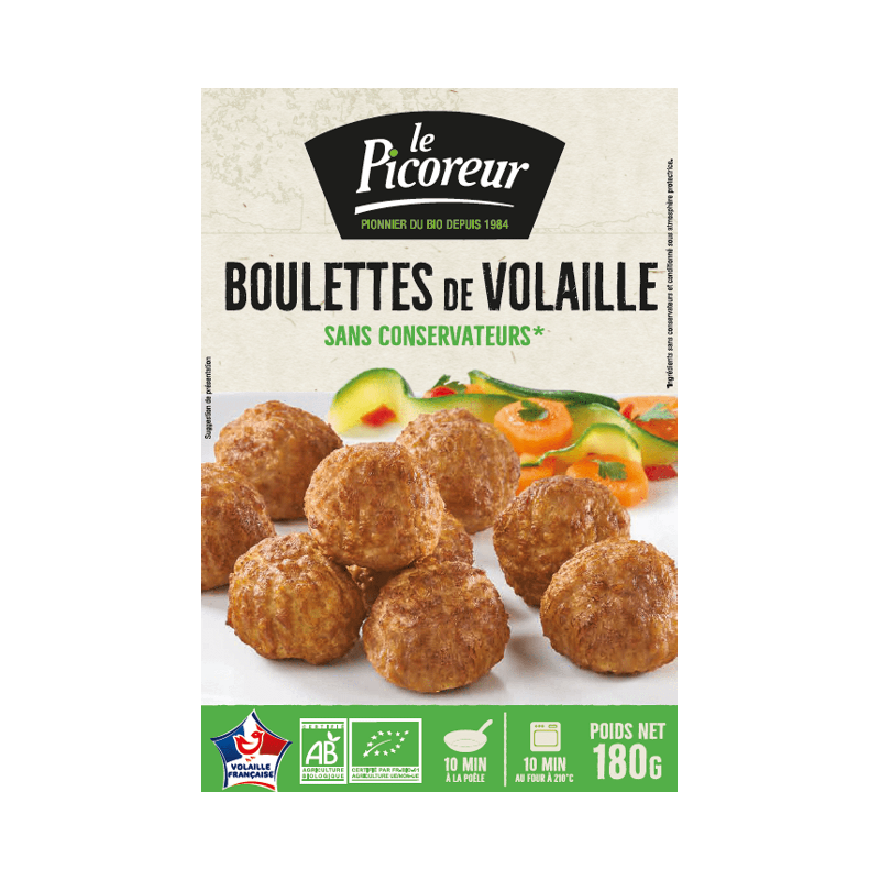 Boulettes de volaille cuit au four" 180g"