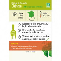 Vin blanc AOP Coteaux Varois en Provence Château de l'Escarelle 75cl