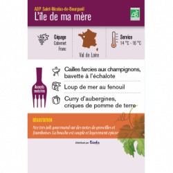 Vin rouge AOP Saint-Nicolas-de-Bourgueil L'Ile de ma mère" 75cl"