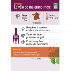 Vin rouge AOP Chinon Le vélo de ma grand-mère" 75cl"