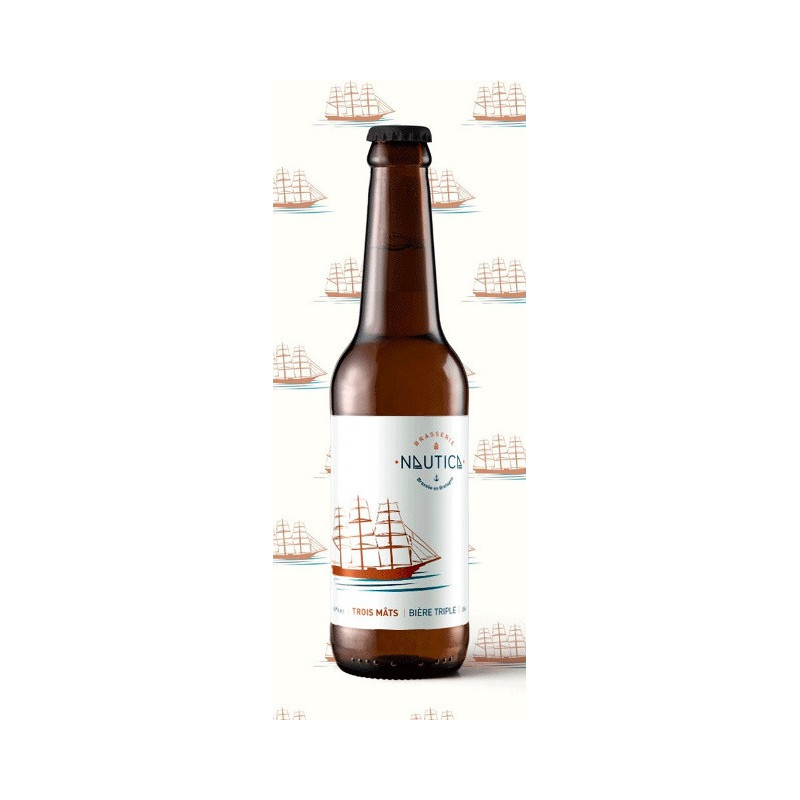 Bière triple 3 Mâts" Brasserie Nautica 75cl"