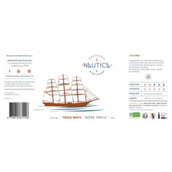 Bière triple 3 Mâts" Brasserie Nautica 75cl"