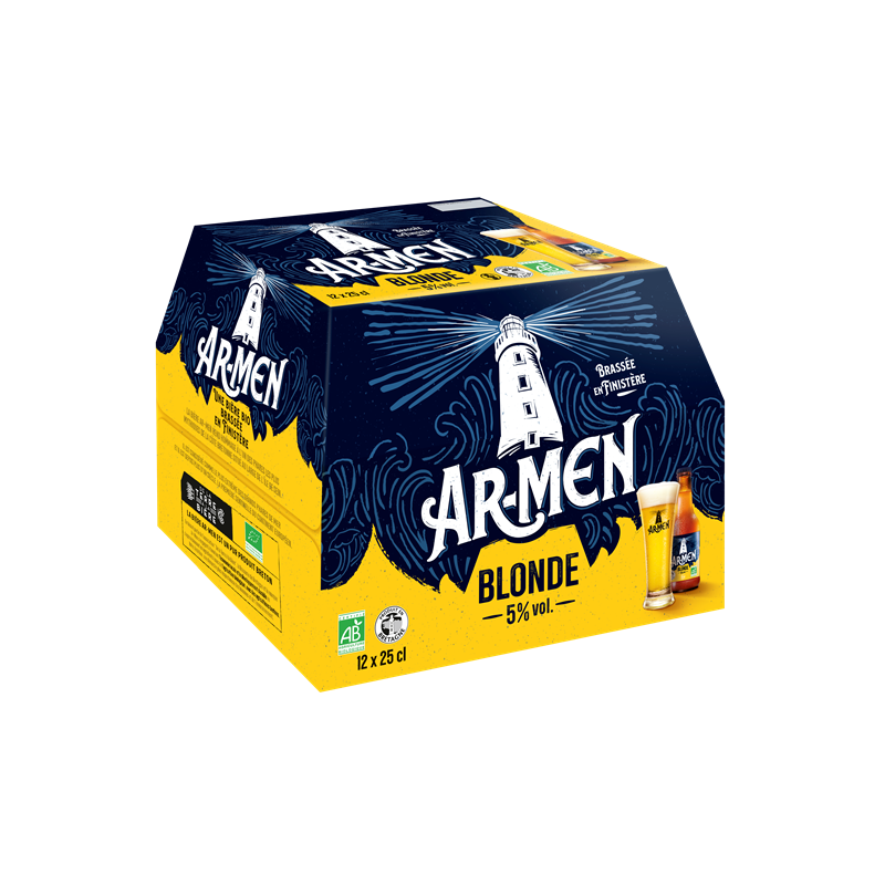 Bière blonde Ar-Men Pack 12x25cl