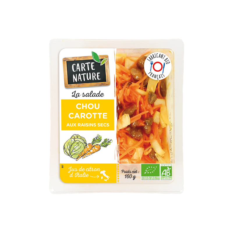 Chou carotte et raisins secs 160g