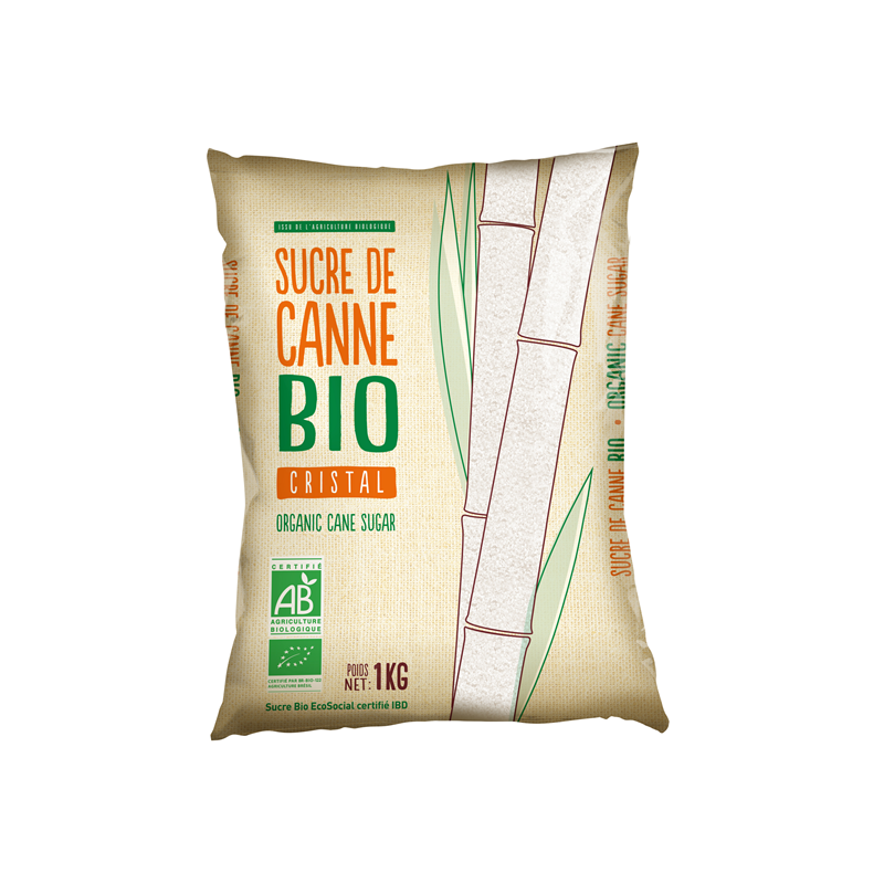 Sucre de canne blond poudre Brésil, commerce équitable, 1kg