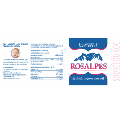 Eau minérale naturelle plate Rosalpes bouteille en verre 1l