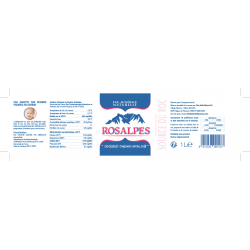 Eau minérale naturelle plate Rosalpes bouteille en verre 1l