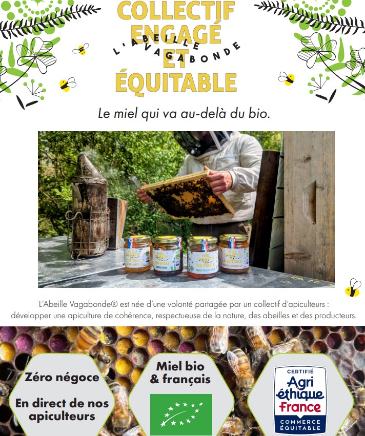 Abeille vagabonde collectif et ses miels