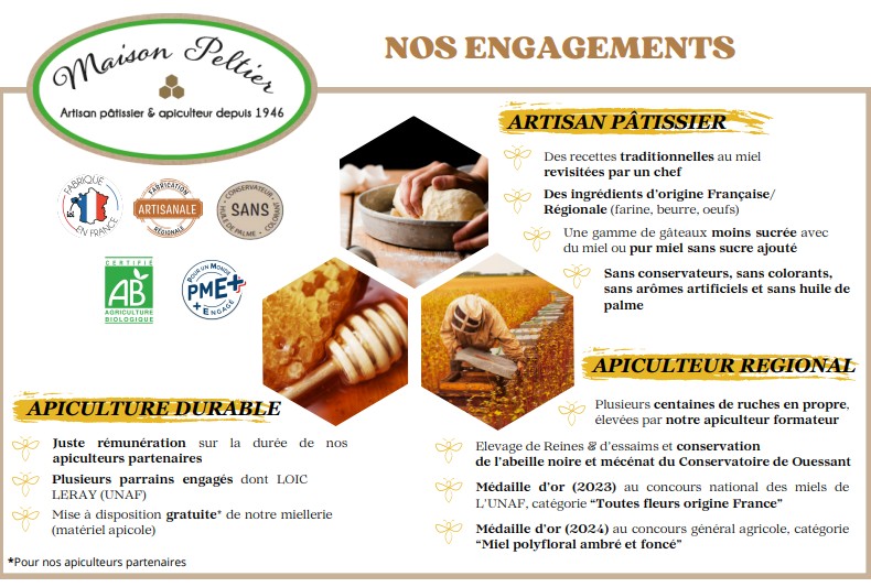 Engagements de Maison Peltier sur ses productions de miels