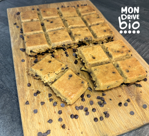 Recette de blondies et pois chiches et pépites de chocolat